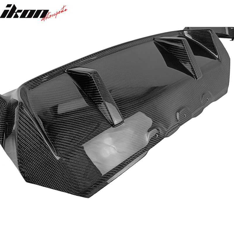 Fits 11-16 BMW F10 M5 M-Tech M Sport Style Rear Bumper Lip Diffuser Carbon Fiber