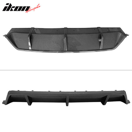 Fits 19-25 BMW G05 X5 M Sport Rear Bumper Lip Diffuser Carbon Fiber Print 3PC