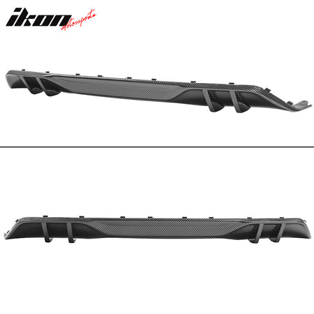 IKON MOTORSPORTS, Rear Bumper Lip Diffuser Compatible With 2019-2021 BMW G05 X5 M Sport, Car Rear Bumper Lip Diffuser Protector PP MP Style