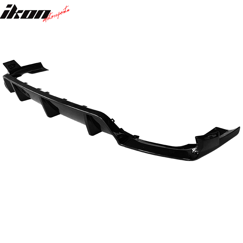 Fits 20-24 BMW G06 X6 M Sport IKON Style Gloss Black Rear Diffuser PP 3PCS