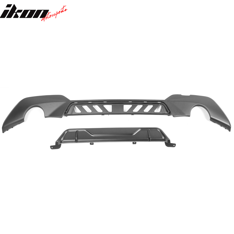 Fits 19-22 BMW G20 330i M Sport Rear Bumper Lip Diffuser Splitter PP Matte Black