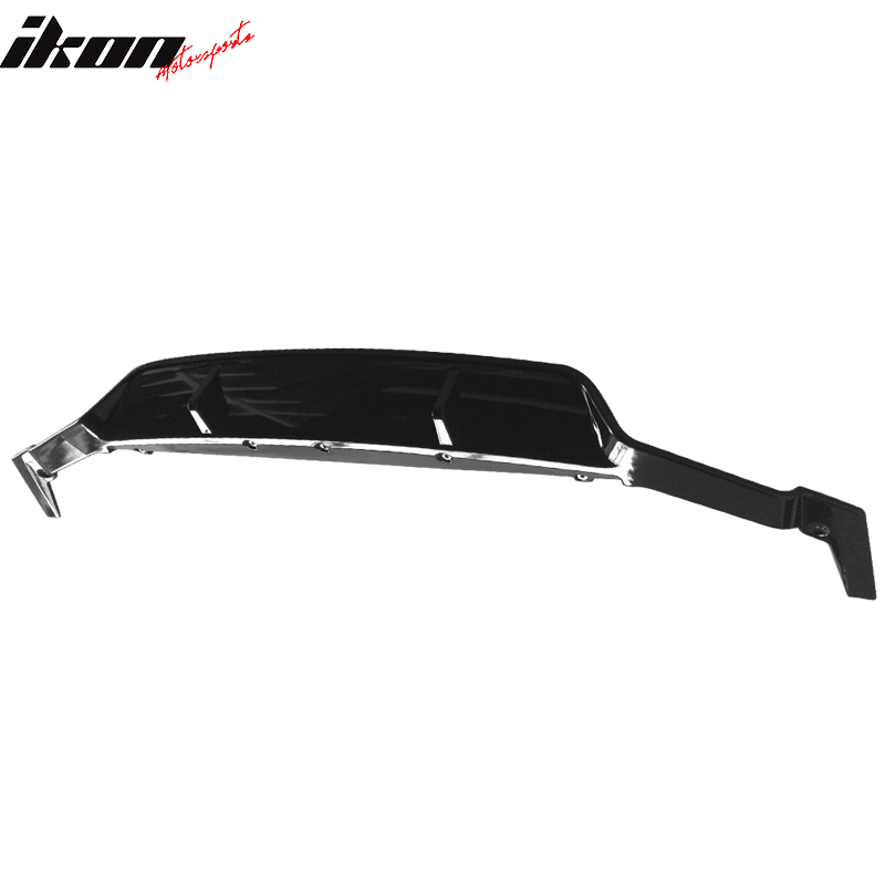 Fits 17-20 BMW G30 5 Series 3D Style Rear Bumper Lip Diffuser Gloss Black