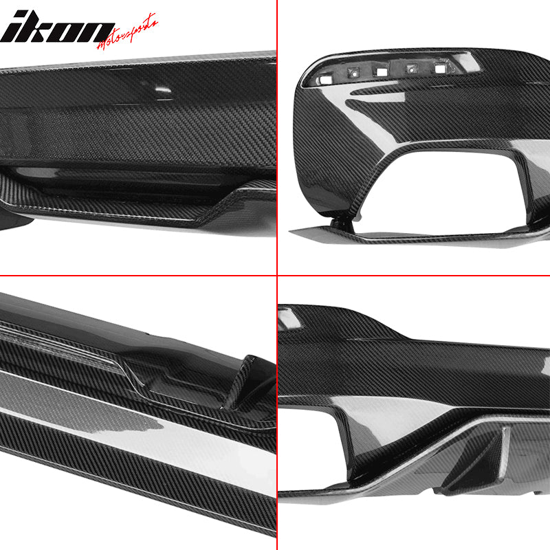 Fits 17-20 BMW G30 5 Series MT MP Style Rear Diffuser - Carbon Fiber