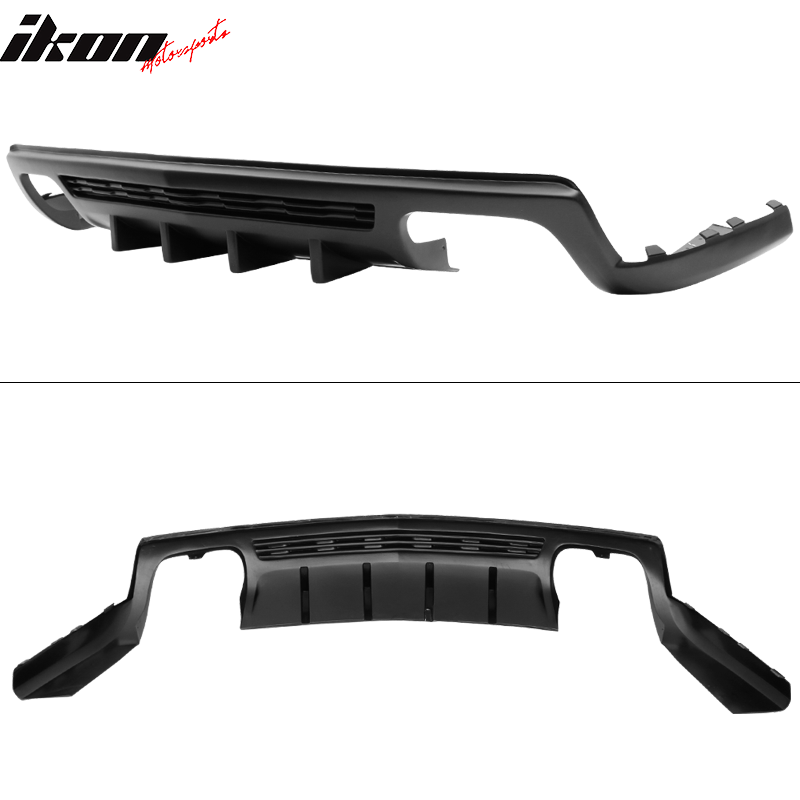 Fit 10-13 Camaro ZL1 Only Rear Bumper Lip Diffuser Ikon Style Shark Fins PP