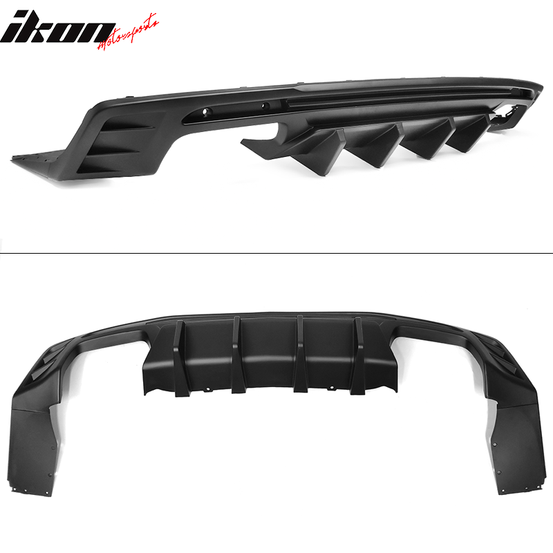 Fits 16-24 Chevy Camaro Ikon Style Rear Bumper Lip Diffuser 3PCS PP