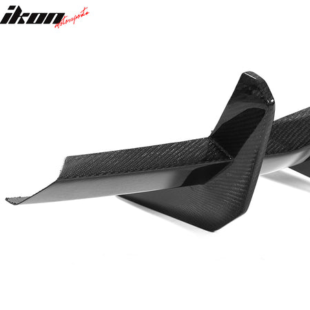 Fits 20-25 Chevy Corvette C8 Stingray Rear Bumper Diffuser Fin Lip Carbon Fiber