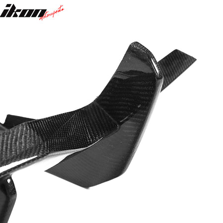 Fits 20-25 Chevy Corvette C8 Stingray Rear Bumper Diffuser Fin Lip Carbon Fiber