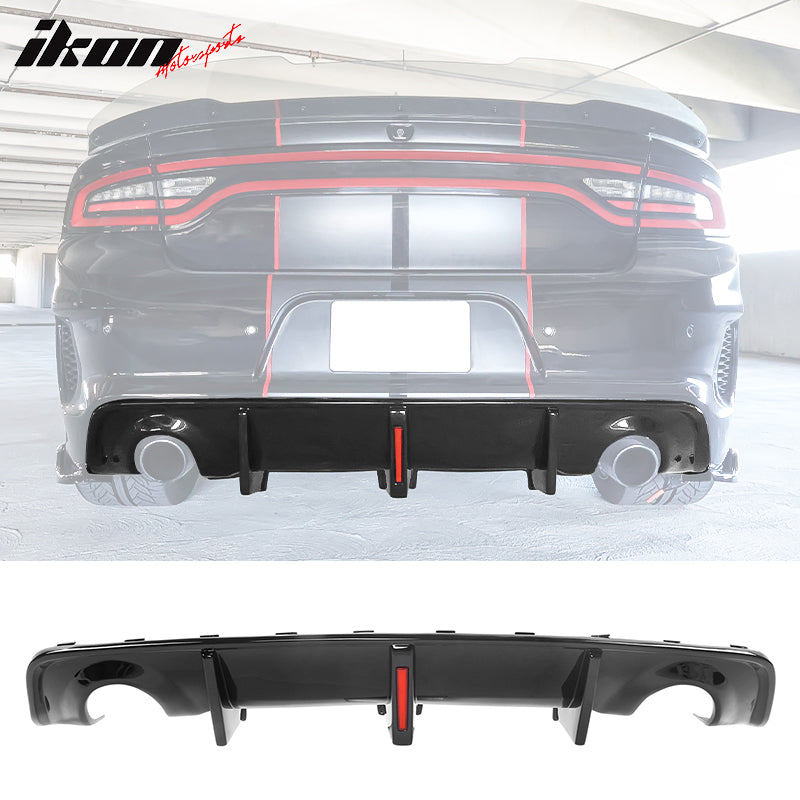 For 20-23 Dodge Charger Widebody 4DR Rear Diffuser W/ Brake Light PP