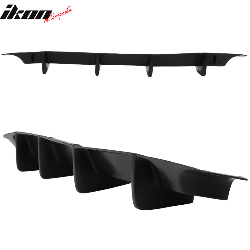 Fits 06-10 Dodge Charger Ikon Aero 4 Fin Rear Lip Bumper Valance Diffuser