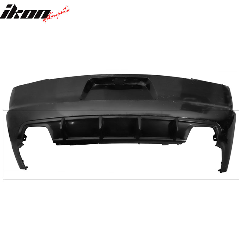 Fits 11-14 Dodge Charger Ikon Aero 4 Fin Rear Bumper Lip Valance Diffuser