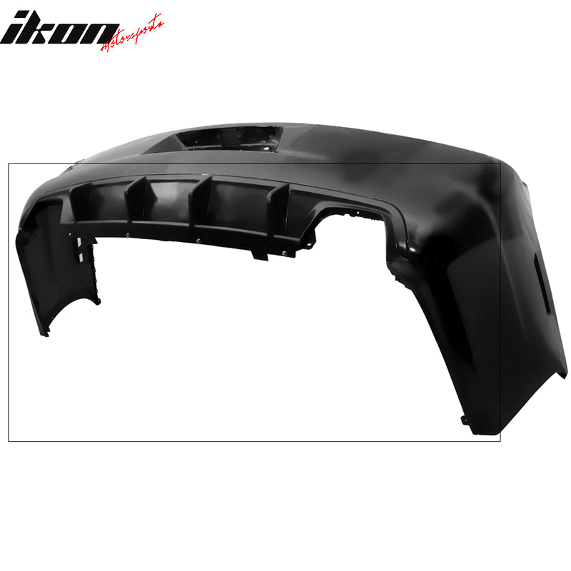 Fits 11-14 Dodge Charger Ikon Aero 4 Fin Rear Bumper Lip Valance Diffuser