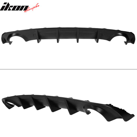 IKON MOTORSPORTS, Rear Bumper Lip Diffuser Splitter Compatible with 2015-2023 Dodge Charger Base & SXT, Rear Bumper Diffuser PP