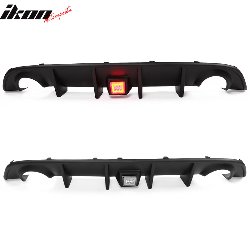 Fits 15-23 Charger SRT Rear Bumper Diffuser Lip Valance W/ 3RD LED Brake Lamp