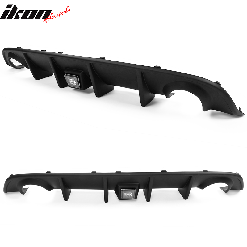 Fits 15-23 Charger SRT Rear Diffuser V2 Side Valance Lip W/ Clear LED Brake Lamp