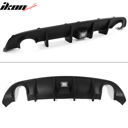 Fits 15-23 Dodge Charger SRT Rear Bumper Diffuser Valance W/ LED Brake Light