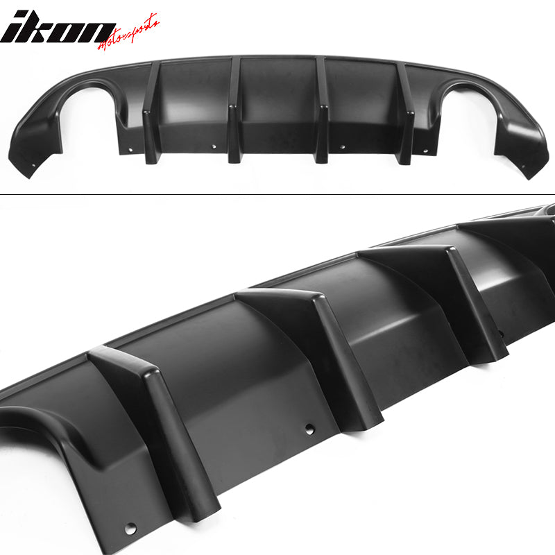 Fits 15-23 Dodge Charger SRT OE Style Rear Bumper Lip Diffuser PP Matte Black