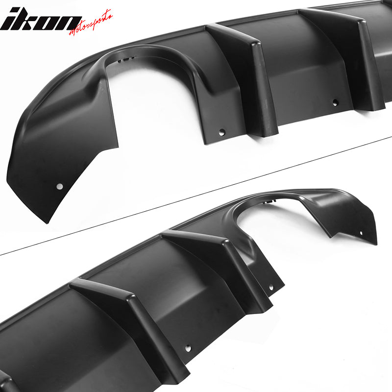 Fits 15-23 Dodge Charger SRT OE Style Rear Bumper Lip Diffuser PP Matte Black