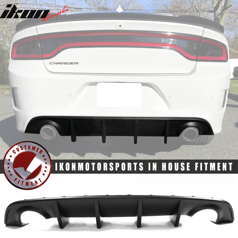 Rear Diffuser for 2015-2023 Dodge Charger SRT OEM Style Matte Black PP