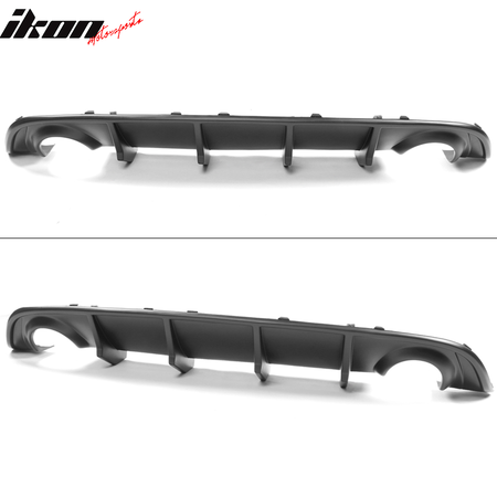 IKON MOTORSPORTS Rear Diffuser Compatible With 2015-2023 Dodge Charger SRT, V2 Style Splitter Bumper Lip Spoiler