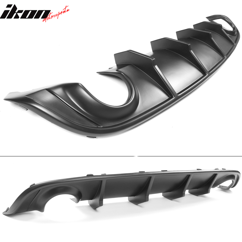 Fits 15-23 Dodge Charger SRT Rear Bumper Diffuser & 2PC Side Aprons Matte Black