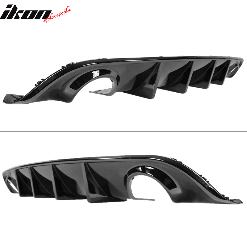 Fits 15-23 Dodge Charger SRT V3 Style Rear Diffuser with Reflective Tape