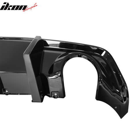 Fits 20-23 Dodge Charger IKON Style PP Rear Bumper Lip with 4 Fins