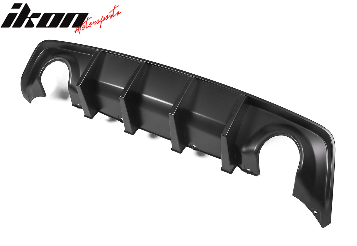 Fits 20-23 Dodge Charger Widebody Matte Black Rear Bumper Diffuser IKON Style PP