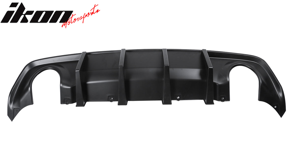 Fits 20-23 Dodge Charger Widebody Matte Black Rear Bumper Diffuser IKON Style PP