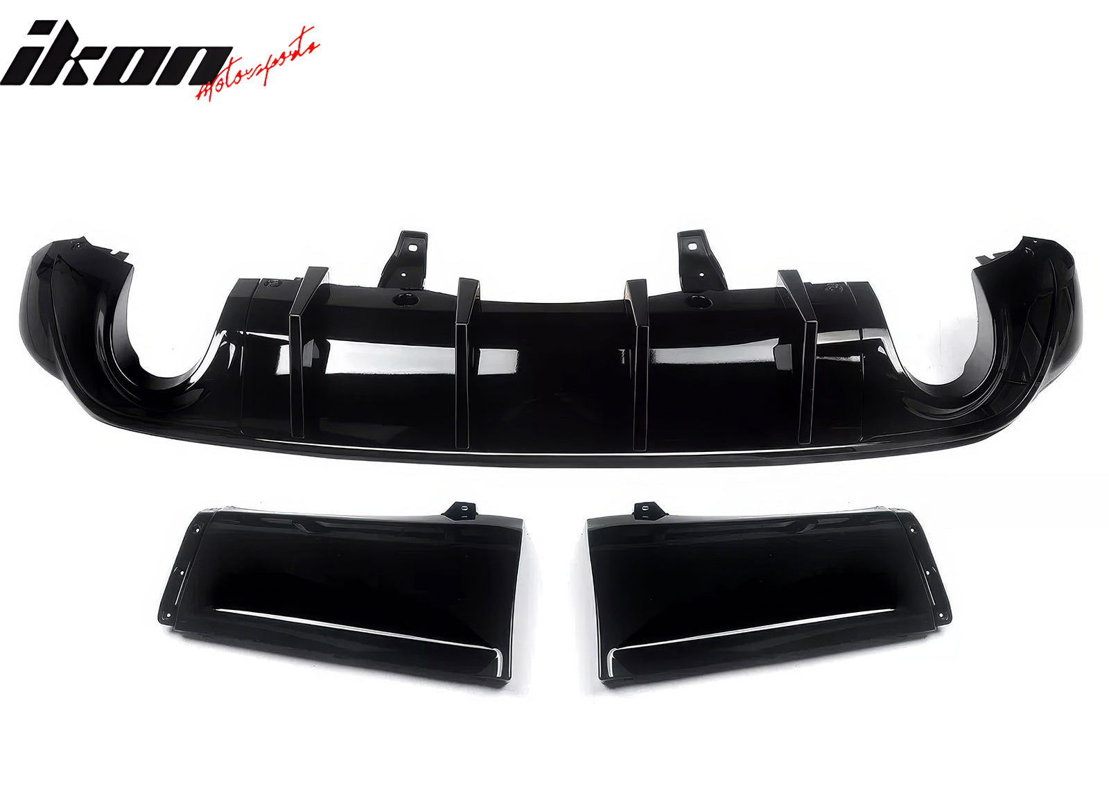 Fits 11-24 Dodge Durango Rear Bumper Lip Diffuser Gloss Black V1 Valance Canard