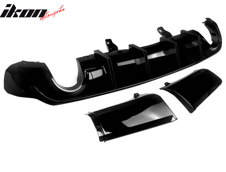 Fits 11-24 Dodge Durango Rear Bumper Lip Diffuser Gloss Black V1 Valance Canard