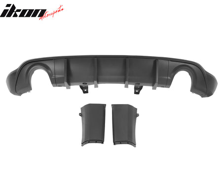 Fits 11-24 Dodge Durango Rear Bumper Lip Diffuser Matte Black V1 Valance Canard