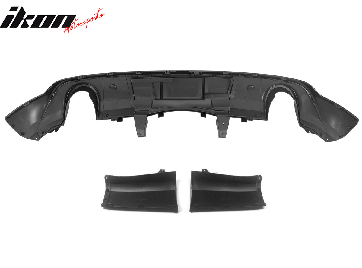 Fits 11-24 Dodge Durango Rear Bumper Lip Diffuser Matte Black V1 Valance Canard