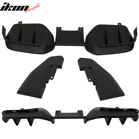 Fits 15-17 Mustang Premium Rear Bumper Conversion & R Spec 3 Pc Rear Diffuser