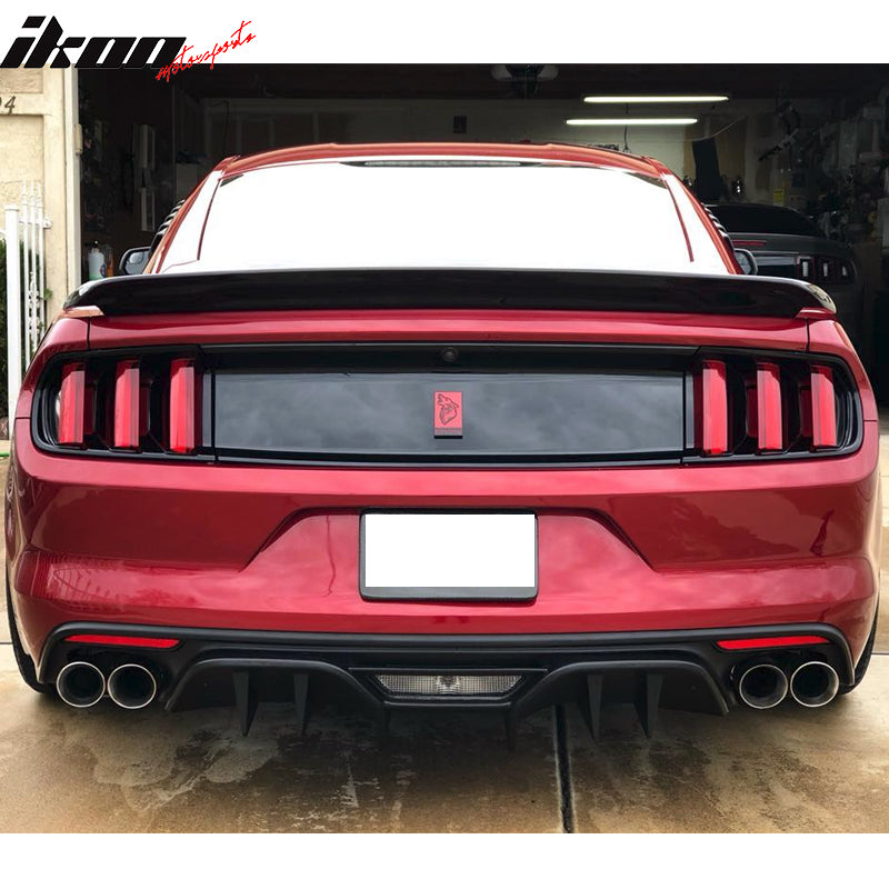 Fits 15-17 Ford Mustang R-Spec V2 Lower Rear Diffuser For PREMIUM Bumper