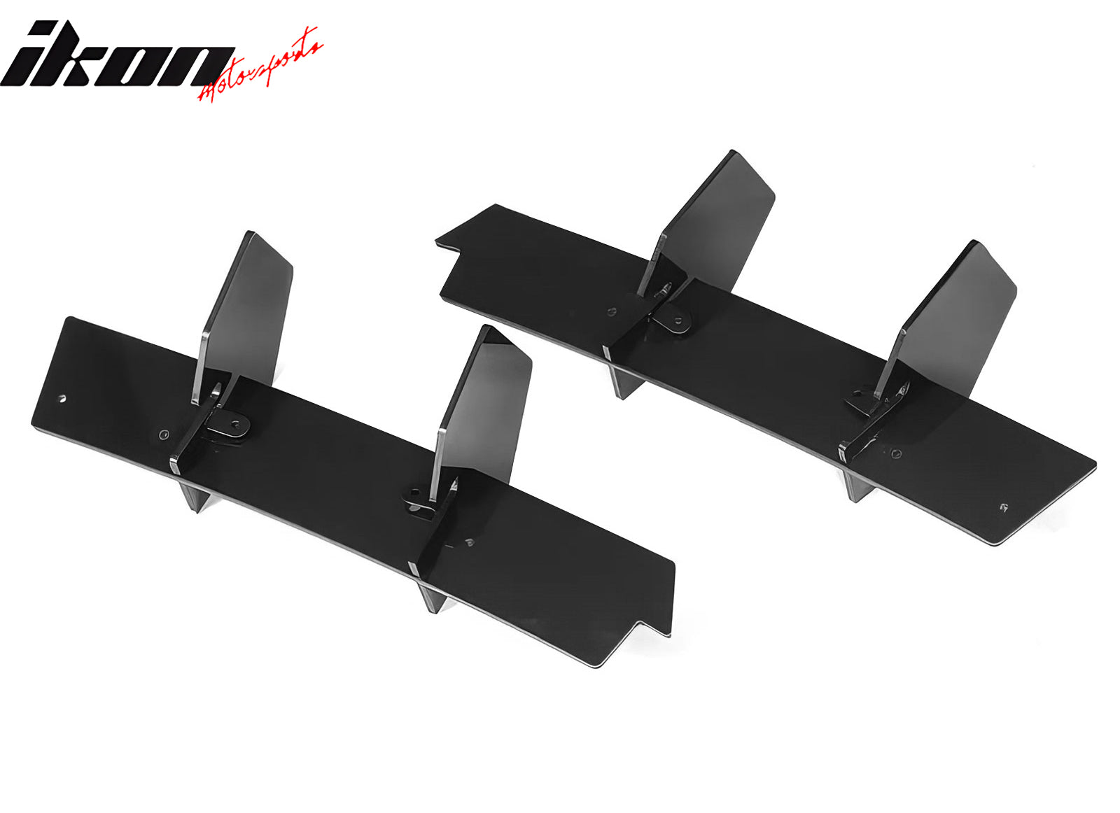 Fits 18-21 Ford Mustang EcoBoost Rear Bumper Diffuser Splitters Gloss Black ABS