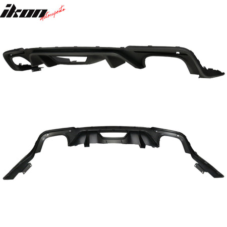 Fits 18-23 Ford Mustang S550 2-Door GT Style OE Matte Black PP Rear Diffuser