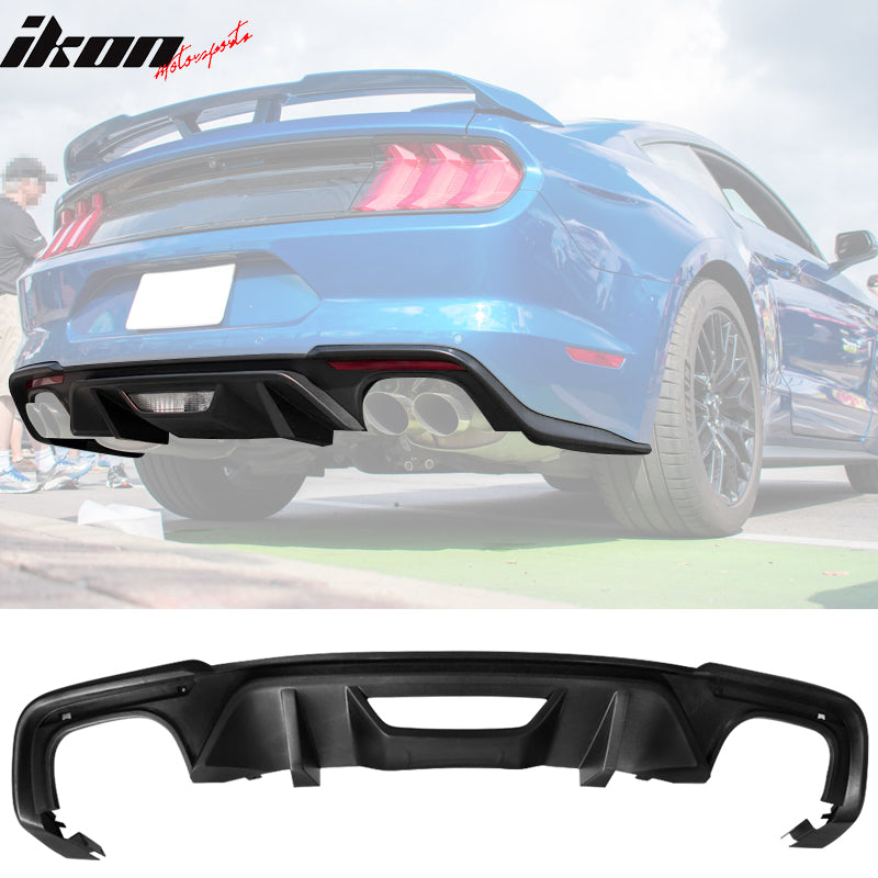 2018-2024 Ford Mustang S550 2DR GT Style Matte Black Rear Diffuser PP