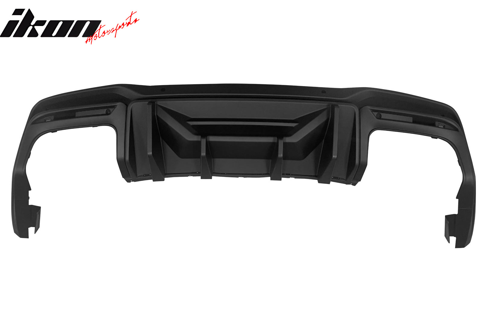 Fits 24-25 Mustang 7th Gen S650 Rock Style PP Rear Bumper Diffuser Matte Black