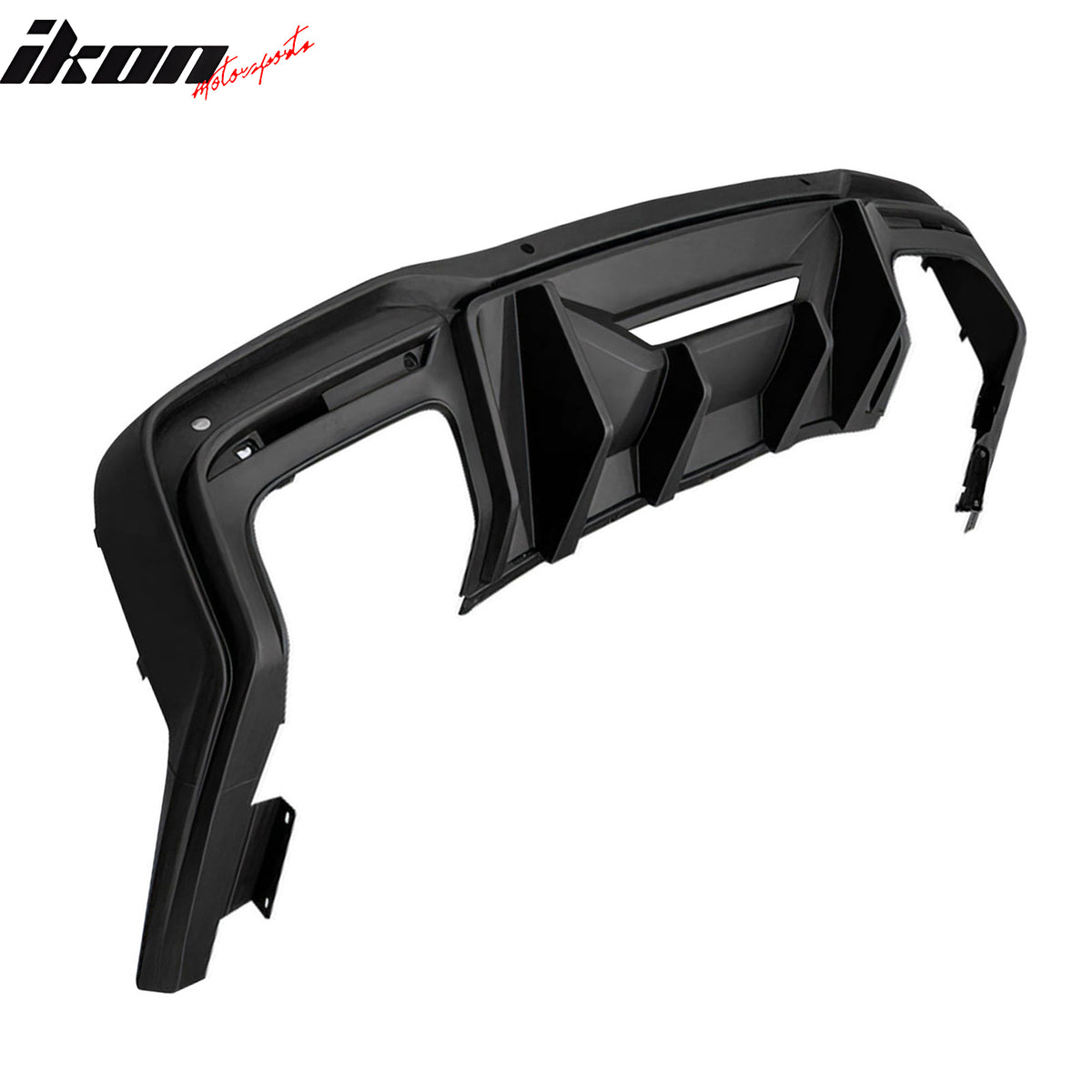 Fits 24-25 Mustang 7th Gen S650 Rock Style PP Rear Bumper Diffuser Matte Black