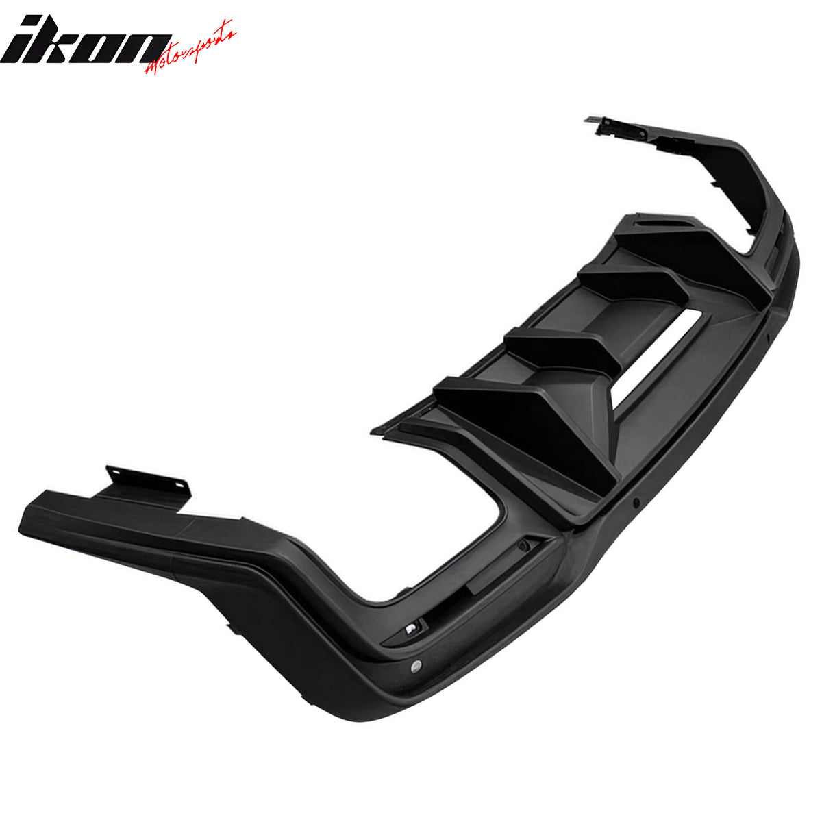 Fits 24-25 Mustang 7th Gen S650 Rock Style PP Rear Bumper Diffuser Matte Black