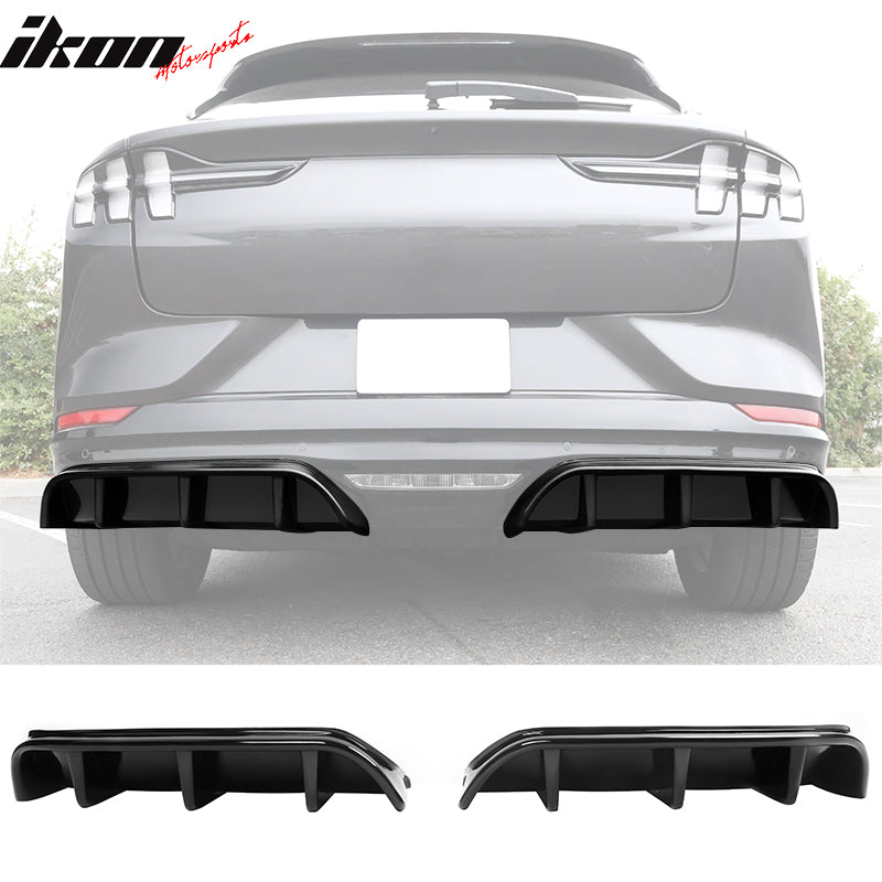 2021-2024 Ford Mustang Mach-E GT Gloss Black Rear Bumper Lip Diffuser