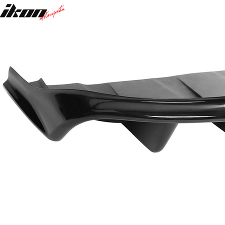 Fits 21-24 Ford Mustang Mach-E GT Gloss Black Rear Bumper Lip Diffuser Fins 2PC