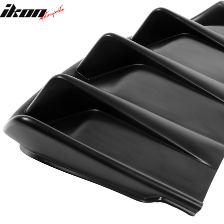 Fits 21-24 Ford Mustang Mach-E GT Matte Black Rear Bumper Lip Diffuser Fins 2PC