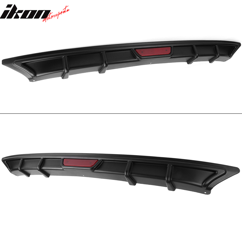 Fits 18-22 Honda Accord OE Style Rear Bumper Lip Diffuser W/ Red Reflector PP