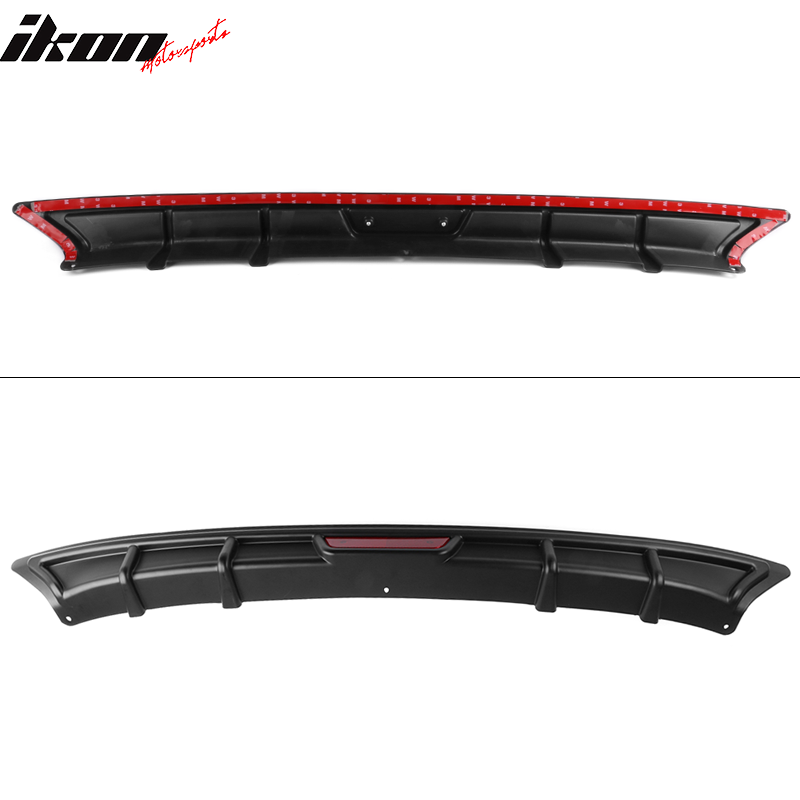 Fits 18-22 Honda Accord OE Style Rear Bumper Lip Diffuser W/ Red Reflector PP