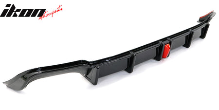 Fits 18-22 Honda Accord Sport LED Rear Bumper Lip Diffuser Carbon Fiber Print