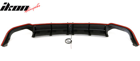 Fits 18-22 Honda Accord Sport LED Rear Bumper Lip Diffuser Carbon Fiber Print