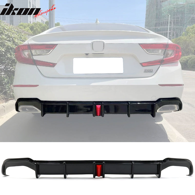 2018-2022 Honda Accord Sport LED Rear Lip Diffuser Gloss Black