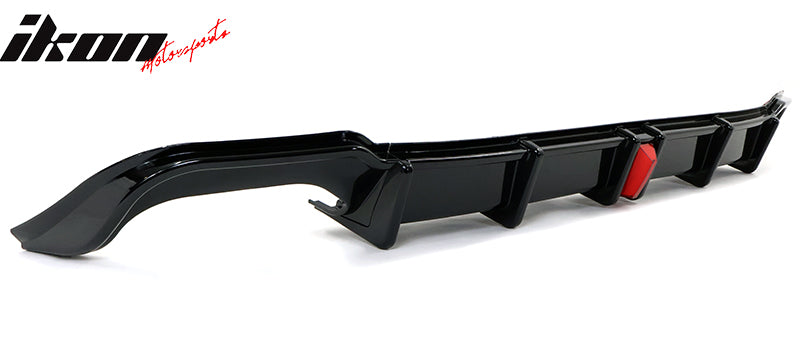 Fits 18-22 Honda Accord Sport LED Rear Bumper Lip Diffuser Spoiler Gloss Black