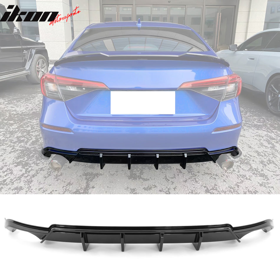 2022-2024 Honda Civic FE-C Style Rear Bumper Lip Diffuser Gloss Black